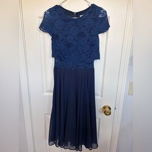 ASOS Navy Lace Maxi Dress